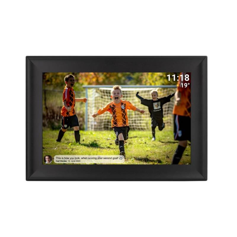 Denver Frameo PFF-1080 schwarz - Smart 10,1 Zoll / 25,65 cm Wi-Fi Bilderrahmen mit HD IPS Touchscreen & 16 GB Flash Storage (eMMC) [Energieklasse C] (119101040510) von Denver