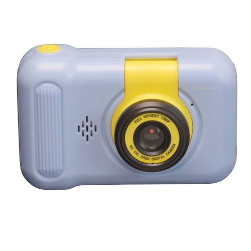 Denver KCA-1351BU Blau Kinderkamera – 40 MP, Flip-Objektiv für Selfies, Eingebaute Spiele, 2.4-Zoll IPS Display, Robustes Design für Kinder, Blau von Denver