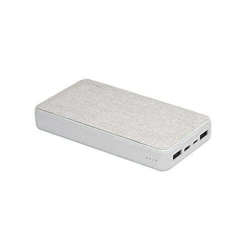 Denver PBS-15004 Externer Akku, wiederaufladbar, Kapazität 15000 mAh, Dual-USB-Ausgang zum Aufladen von 2 Telefonen, Dual-Eingang zum Laden des Akkus (USB-C + MicroUSB) von Denver