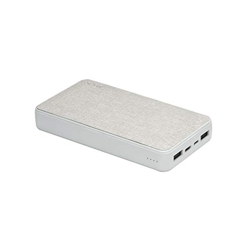 Denver PBS-15004 Externer Akku Wiederaufladbar. Kapazität: 15000 mAh. Dual-USB-Ausgang zum Laden von 2 Telefonen. Dual Eingang zum Laden des Akkus (USB-C + MicroUSB) von Denver