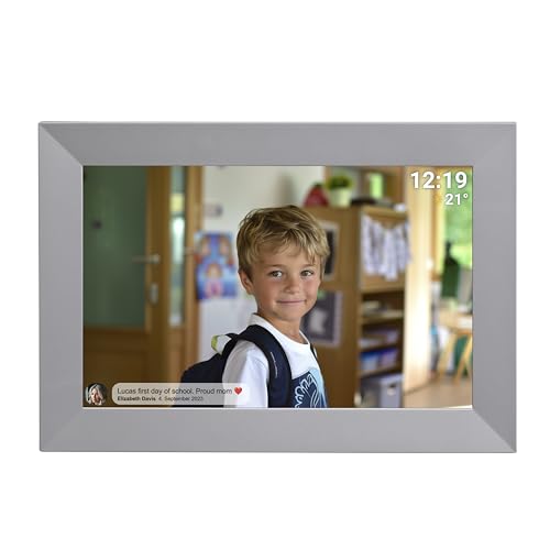 Denver PFF-1026G Digitaler Wi-Fi Bilderrahmen – 10,1 Zoll IPS HD Touchscreen, Integrierte FRAMEO Software, Drahtloses Teilen, Timer-Funktion, Grau Denver PFF-1026G Digitaler Wi-Fi Bilderrahmen – 10,1 Zoll IPS HD Touchscreen, Integrierte FRAMEO Software, Drahtloses Teilen, Timer-Funktion, Grau von Denver