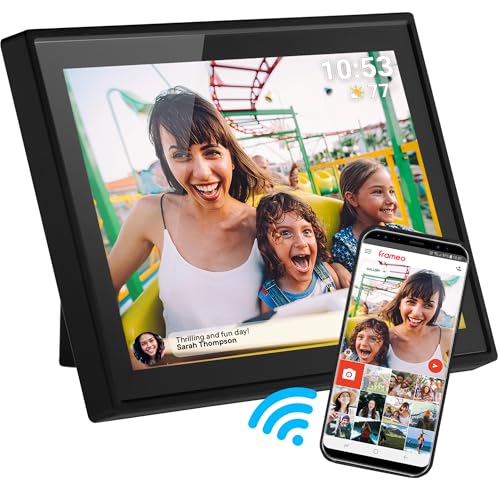 Denver PFF1021 Digitaler Bilderrahmen WiFi 10.1 Zoll, Elektronischer Bilderrahmen 16GB mit FRAMEO App, IPS Touchscreen, Auto-Rotate, Micro SD Slot, Schwarz Denver PFF1021 Digitaler Bilderrahmen WiFi 10.1 Zoll, Elektronischer Bilderrahmen 16GB mit FRAMEO App, IPS Touchscreen, Auto-Rotate, Micro SD Slot, Schwarz von Denver