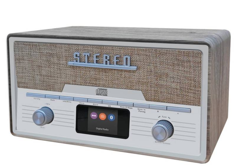 Denver Retro MDA-525 DAB+/FM Radio mit CD/BT/USB Digitalradio (DAB) (FM-Tuner, 5 W) von Denver