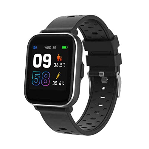 Denver SW-164BLACK, Bluetooth-Smartwatch, Messung von Körpertemperatur, Blutsauerstoff und Herzfrequenz, Sportaktivitätstracker, kompatibel mit iOS und Android., One Size Denver SW-164BLACK, Bluetooth-Smartwatch, Messung von Körpertemperatur, Blutsauerstoff und Herzfrequenz, Sportaktivitätstracker, kompatibel mit iOS und Android., One Size von Denver