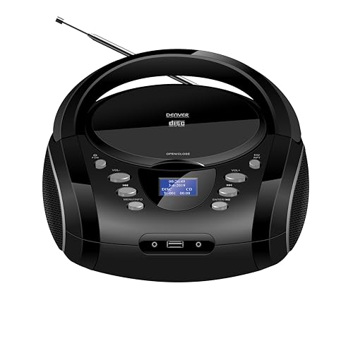 Denver TDB-10 CD-Radio UKW, DAB+ CD, Bluetooth®, AUX Weckfunktion Schwarz von Denver