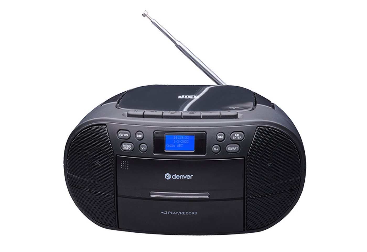 Denver TDC-280B Stereo-CD Player (CD-Player mit Kassette, DAB+, UKW Radio und AUX-IN) von Denver