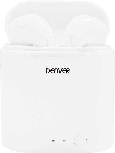 Denver TWE-36 In Ear Kopfhörer Bluetooth® Stereo Weiß Ladecase von Denver