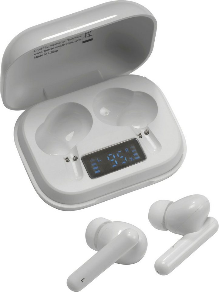 Denver TWE-38 Kabelloser- In-Ear-Kopfhörer (Freisprechfunktion, LED Ladestandsanzeige, True Wireless, integrierte Steuerung für Anrufe und Musik, Bluetooth) von Denver