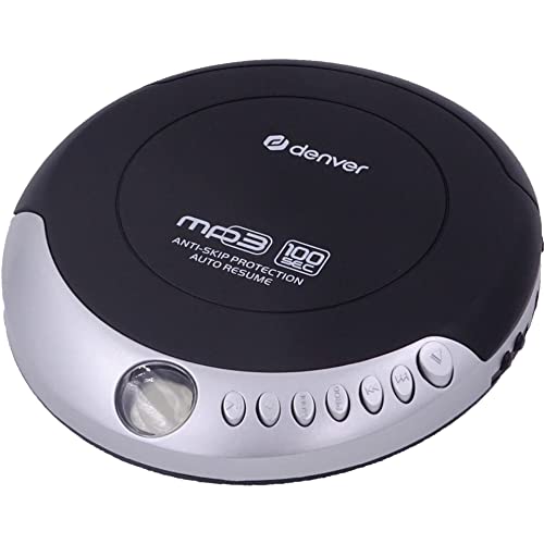 Denver Tragbarer CD-Player DMP-391. Walkman kompatibel mit CDs, CD-R und CD-RW CD-RW. Anti-Schock-Funktion Mit Bassverstärkungssystem, Kopfhörer von Denver