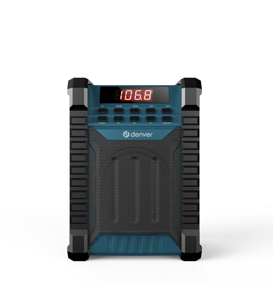 Denver WRB-60 FM Baustellen-Radio/BT/Akku Baustellenradio (10 W) von Denver