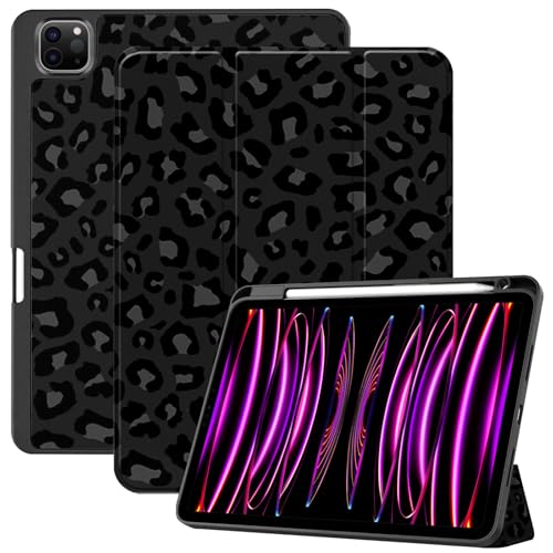 Deokke Kompatibel mit iPad Pro 11 Zoll Hülle, 3.,2., unterstützt iPad 2. Stifthalterung, schwarzer Leoparden-Geparden-Geparden-Gepardenmuster Deokke Kompatibel mit iPad Pro 11 Zoll Hülle, 3.,2., unterstützt iPad 2. Stifthalterung, schwarzer Leoparden-Geparden-Geparden-Gepardenmuster von Deokke
