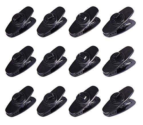 Deolven Kopfhörer Kabel Clips, 12 Pack Kopfhörer Kabelhalter 360 Grad Drehen Kabel Kleidung Clip Kopfhoerer Schnur Clip Mount Clip für Kopfhörer,Schwarz Deolven Kopfhörer Kabel Clips, 12 Pack Kopfhörer Kabelhalter 360 Grad Drehen Kabel Kleidung Clip Kopfhoerer Schnur Clip Mount Clip für Kopfhörer,Schwarz von Deolven