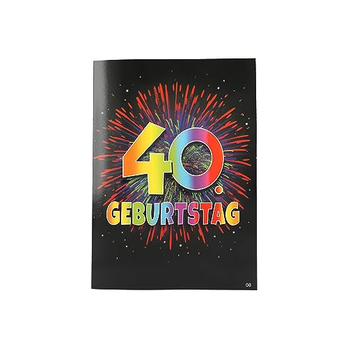 Depesche 0011673-008 - Glückwunsch-Karte zum 40. Geburtstag, ausgefallene Geburtstagskarte mit Musik, Spruch und beweglichen Elementen, inkl. Umschlag, 14,8 x 21 cm von Depesche