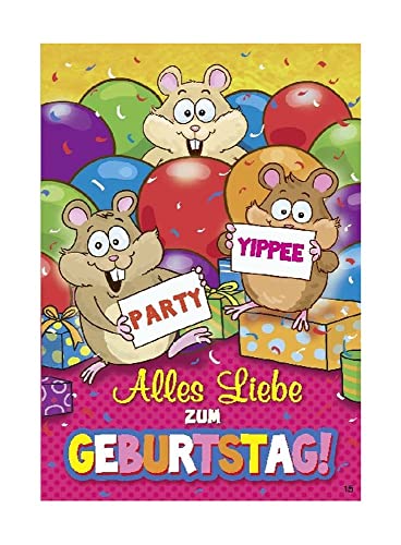 Depesche 0011673-015 - Glückwunsch-Karte zum Geburtstag (neutral), ausgefallene Geburtstagskarte mit Musik, Spruch und beweglichen Elementen, inkl. Umschlag, 14,8 x 21 cm von Depesche