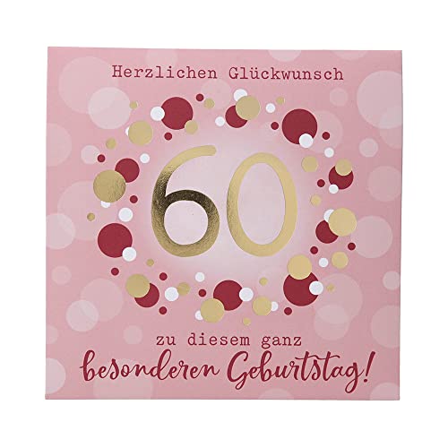 Depesche 0011694-009 Pop-up Glückwunschkarte zum 60. Geburtstag Klappkarte mit Musik, Lichtelementen und einem originellen Spruch, Geburtstagskarte inkl. Umschlag, Format 15,5 x 15,5 cm von Depesche