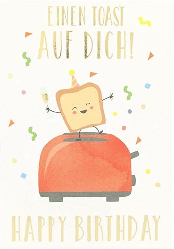 Klappkarte Hello you 15-Einen Toast auf dich! Happy Birthday von Depesche