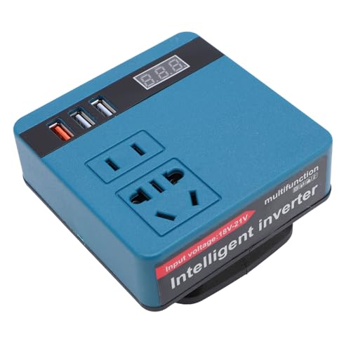 120-W-Wechselrichter für Autokraft, 18V-21V DC Bis 220 V Wechselstrom Wechselrichter, Schnelles Ladewagen-Adapter-Outladeladegerät für Laptop, Telefon, Tablet, Auto DC zu von Depisuta