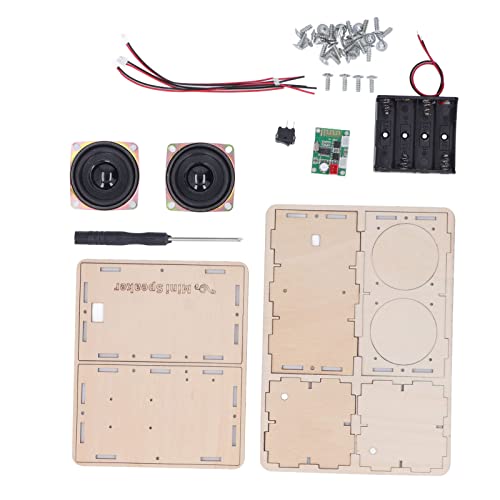 Depisuta DIY-Bluetooth-Lautsprecher-Box-Kit,DIY-Elektronik-Projekte, Bausätze, Elektronischer Klangverstärker, Bauen Sie Ihren Eigenen Tragbaren Bluetooth-Lautsprecher-Sound mit Holzgehäuse von Depisuta