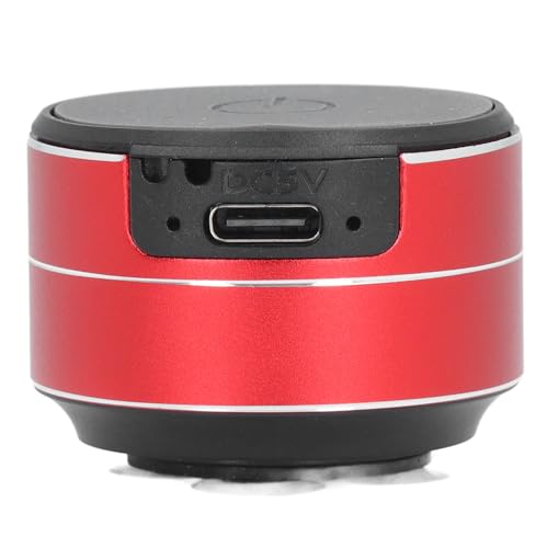 Depisuta Lautsprecher des Drahtlosen Knochenleitungsleitungslautsprechers, 3W 4 & Ω 5V Stereo Sound Wireless Lautsprecher mit Saugnapfbecher, Tragbarer Bluetooth -Lautsprecher, m ini (Rot) von Depisuta
