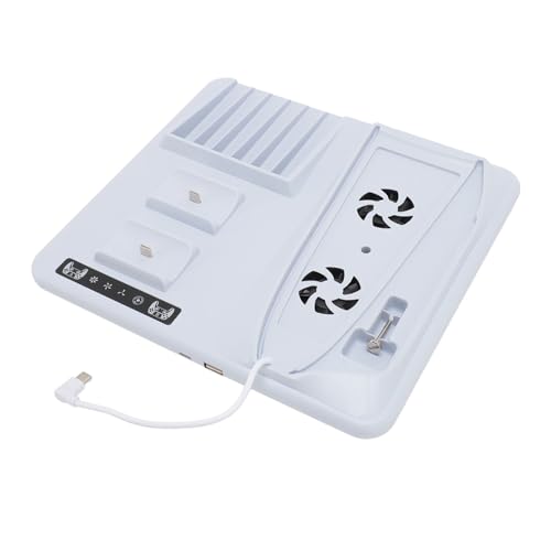 Depisuta Slim-Ständer mit Kühlstation und Controller-Ladestation für Slim, Einfache Installation, Dual-Ladeständer mit 6 Spielkartensteckplätzen, Multifunktionales von Depisuta