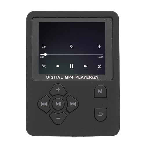 MP3 -Player mit Bluetooth 5.0, Tragbarem HiFi -Musikplayer mit Sprecher, FM Radio, Sprachrecorder E Book & Wired Ohrhörer, Digitaler MP3 -Musikplayer für Sportläufe (Black) von Depisuta