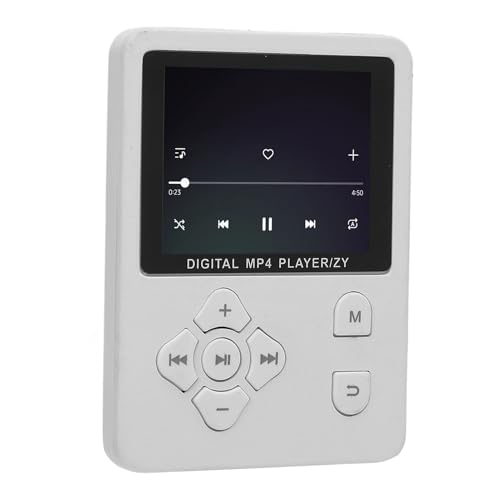 MP3 -Player mit Bluetooth 5.0, Tragbarem HiFi -Musikplayer mit Sprecher, FM Radio, Sprachrecorder E Book & Wired Ohrhörer, Digitaler MP3 -Musikplayer für Sportläufe (White) von Depisuta