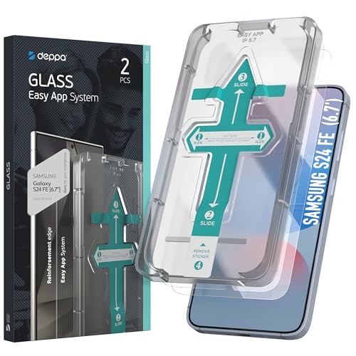 Deppa |2 Stück| Schutzfolie für Samsung Galaxy S24 FE (6,7') mit Schablone | Fingerabdruck kompatibel | Glas Folie - Schutzfolie, Schutzglas, Displayschutz von Deppa