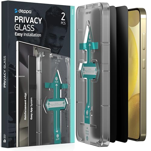 Deppa | 2 Stück | Sichtschutz für Samsung Galaxy S24+ Plus/ S25+ Plus (6,7') mit Schablone | FINGERABDRUCK-KOMPATIBEL | Stoßfest | Vollständige Abdeckung | Blasenfreie, einfache Installation von Deppa