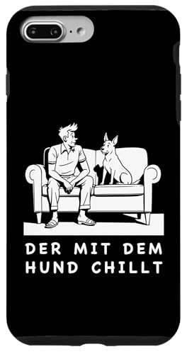 Lustiges Hunde Outfit Hundebesitzer Der mit dem Hund chillt Hülle für iPhone 7 Plus/8 Plus von Der mit dem Hund chillt Design für Herren Kinder