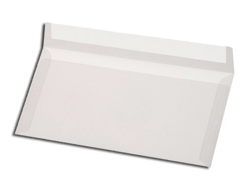 umschlag-discount – transparente Briefumschläge aus Pergamin-Papier für Infoschreiben, Gutscheine, Einladungen & Co – 500 Stück selbstklebende Briefkuverts mit den Maßen 220 x 110 mm (DIN lang) von DerMegaDeal