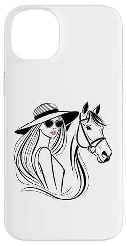 Derby Glam Reitsport Frau & Pferd Hülle für iPhone 14 Plus von Derby Gear for Fans of Horse Racing by NLTS