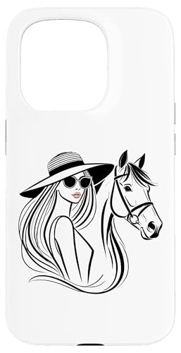 Derby Glam Reitsport Frau & Pferd Hülle für iPhone 15 Pro von Derby Gear for Fans of Horse Racing by NLTS
