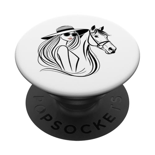 Derby Glam Reitsport Frau & Pferd PopSockets Klebender PopGrip Derby Glam Reitsport Frau & Pferd PopSockets Klebender PopGrip von Derby Gear for Fans of Horse Racing by NLTS