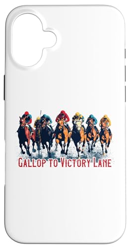 Gallop to Victory Lane Motivierendes Derby Pferderennen Kunst Hülle für iPhone 16 Plus Gallop to Victory Lane Motivierendes Derby Pferderennen Kunst Hülle für iPhone 16 Plus von Derby Gear for Fans of Horse Racing by NLTS