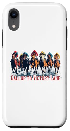 Gallop to Victory Lane Motivierendes Derby Pferderennen Kunst Hülle für iPhone XR Gallop to Victory Lane Motivierendes Derby Pferderennen Kunst Hülle für iPhone XR von Derby Gear for Fans of Horse Racing by NLTS