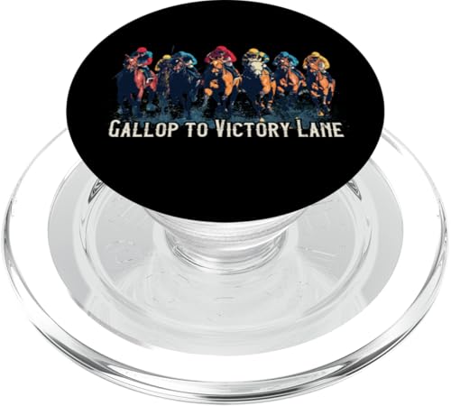 Gallop to Victory Lane Motivierendes Derby Pferderennen Kunst PopSockets PopGrip für MagSafe von Derby Gear for Fans of Horse Racing by NLTS