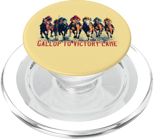 Gallop to Victory Lane Motivierendes Derby Pferderennen Kunst PopSockets PopGrip für MagSafe von Derby Gear for Fans of Horse Racing by NLTS