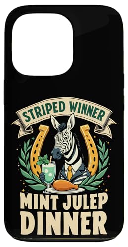 Gestreiftes Winner Mint Julep Dinner Lustiges Zebra Hülle für iPhone 13 Pro von Derby Gear for Fans of Horse Racing by NLTS