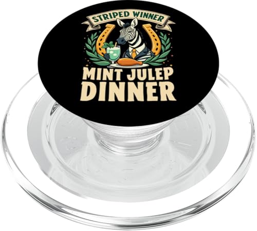Gestreiftes Winner Mint Julep Dinner Lustiges Zebra PopSockets PopGrip für MagSafe Gestreiftes Winner Mint Julep Dinner Lustiges Zebra PopSockets PopGrip für MagSafe von Derby Gear for Fans of Horse Racing by NLTS