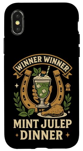 Gewinner Gewinner Mint Julep Dinner - Derby Day Hülle für iPhone X/XS von Derby Gear for Fans of Horse Racing by NLTS