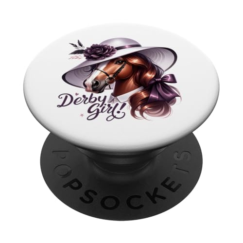 Glamouröses Derby Girl Horse Equestrian Chic Design PopSockets Klebender PopGrip von Derby Gear for Fans of Horse Racing by NLTS