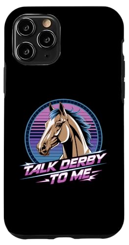 Talk Derby To Me Retro 80er Jahre Stil Pferderennen Kunst Hülle für iPhone 11 Pro von Derby Gear for Fans of Horse Racing by NLTS