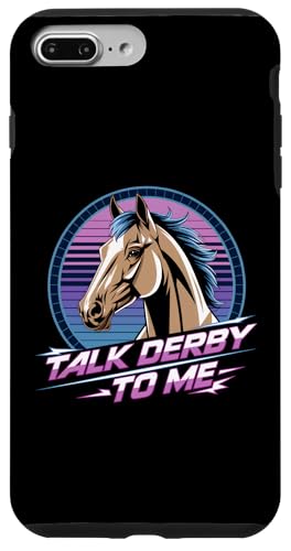 Talk Derby To Me Retro 80er Jahre Stil Pferderennen Kunst Hülle für iPhone 7 Plus/8 Plus von Derby Gear for Fans of Horse Racing by NLTS