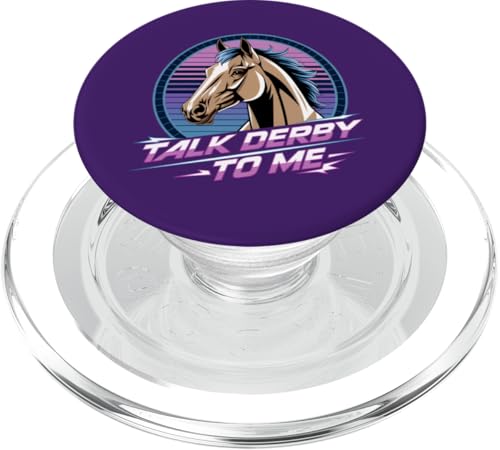 Talk Derby To Me Retro 80er Jahre Stil Pferderennen Kunst PopSockets PopGrip für MagSafe Talk Derby To Me Retro 80er Jahre Stil Pferderennen Kunst PopSockets PopGrip für MagSafe von Derby Gear for Fans of Horse Racing by NLTS