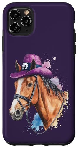 Talk Derby to Me Wasserfarben-Kunst, Pferd Hülle für iPhone 11 Pro Max von Derby Gear for Fans of Horse Racing by NLTS