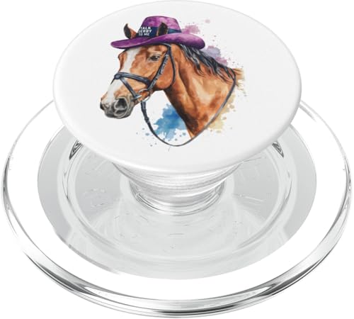 Talk Derby to Me Wasserfarben-Kunst, Pferd PopSockets PopGrip für MagSafe von Derby Gear for Fans of Horse Racing by NLTS