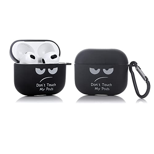 Derhom Airpods 3 Schutzhülle aus Silikon, lustig, niedlich, modisch, weich, Cartoon, kompatibel mit Apple Airpods 3, mit Schlüsselanhänger [Emoji-Serie][2021 Released] (Roll Eyes) von Derhom