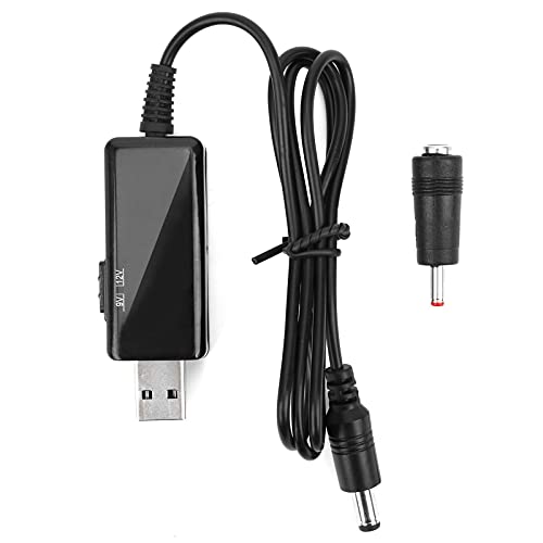 USB-Kabel, USB-zu-DC-Verstärkerkabel Powerbank-Routerkabel 5V bis 9V 12V Step-Up-Digitalanzeige einstellbar 5521 m von Deror