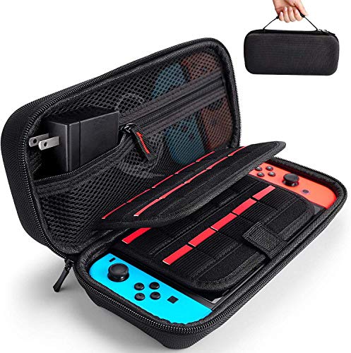 Deruitu Tasche Kompatibel mit Nintendo Switch/Switch OLED, Harte Tragetasche Hülle Case für die Nintendo Switch/Switch OLED, Schutzhülle mit Aufbewahrung für 20 Spiele, Konsole & Zubehör - Schwarz Deruitu Tasche Kompatibel mit Nintendo Switch/Switch OLED, Harte Tragetasche Hülle Case für die Nintendo Switch/Switch OLED, Schutzhülle mit Aufbewahrung für 20 Spiele, Konsole & Zubehör - Schwarz von Deruitu