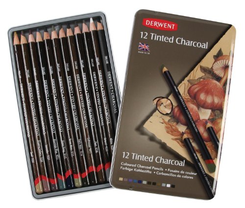 Derwent Kohlestifte, farbig, 12-Set von Derwent